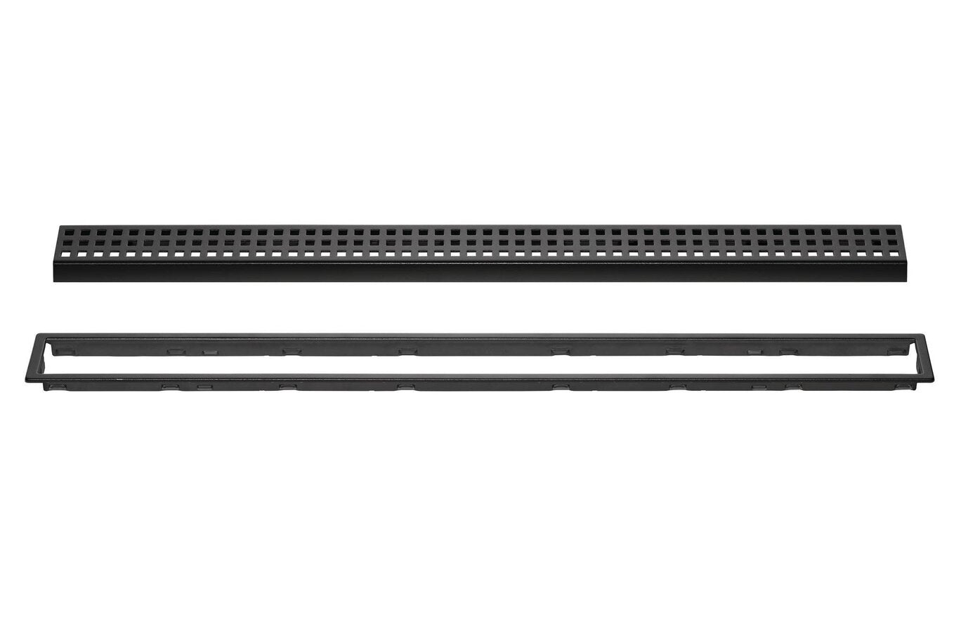 Schluter Kerdi-Line 60-Inch Matte Black Linear Drain Grate – Adjustable Square Perforated Frame For Tile Showers, 3/4 Frame