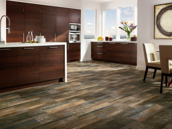 What are 5 ways to add character with luxury vinyl flooring?