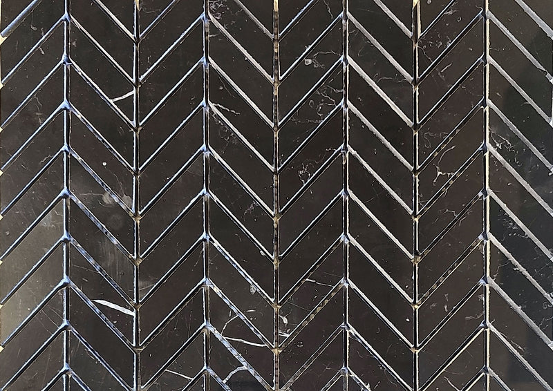 Nero Marquina Polished Marble Mosaic Tile – Collection