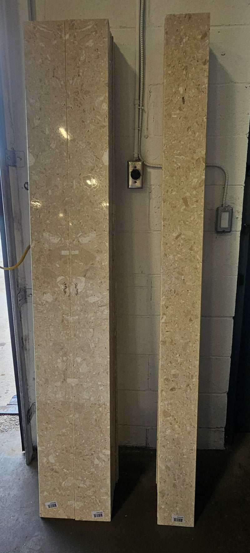 Beige Marble Shower Jamb – Natural Stone Trim for Shower Doors