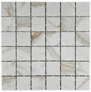 12x12 Calacatta Gold Square Ceramic Mosaic – MB21 | 2" Square | Matte Finish – $2.99 sq ft
