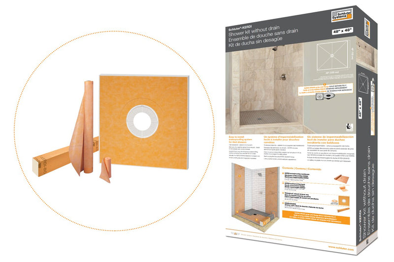 Schluter KERDI-SHOWER-KIT 48" x 48" NO DRAIN