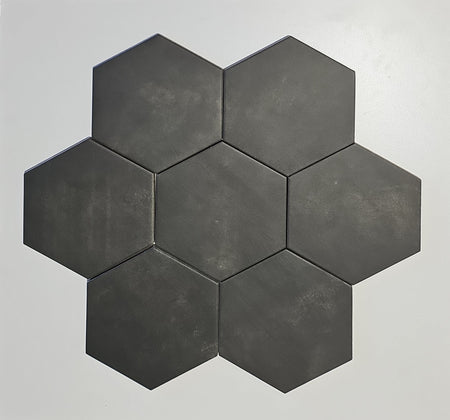 Form Graphite Hexagon Porcelain Tile – 7" x 8" | Matte Finish