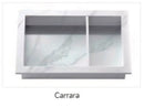Carrara Pre-Formed Shower Niche – Marble Look Recessed Shower Shelf