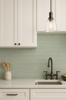 Kezma Jade Handcrafted Subway Tile [Y10D] – 3"x12" Ceramic Wall Tile for Kitchen & Bathroom Backsplash