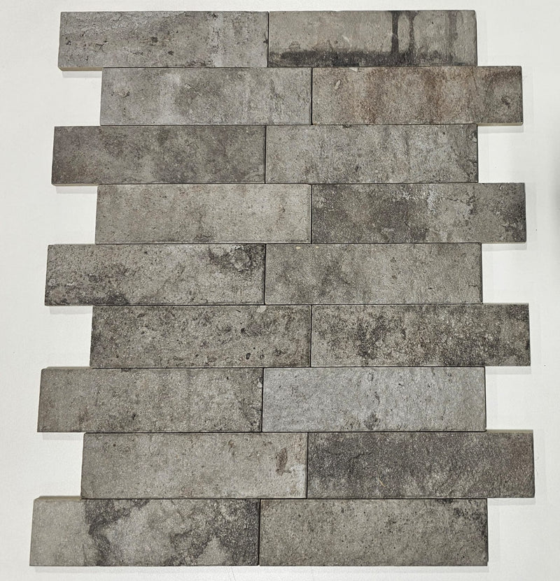 Brick-Style Earth Gray Wall Tile - Barrie Brick Collection | 6.23 sq ft (48 Pieces)