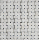 Moon Blue Basketwave Oriental-Dot Marble Mosaic Tile - $7.99 / sq.ft