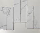 Carrara White Subway Tile [PST1400] – 4"x16" Ceramic Wall Tile for Kitchen & Bathroom Backsplash