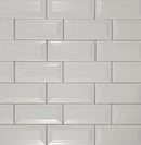 Bevel White Matte Subway Tile [SL17] – 3"x6" Ceramic Wall Tile for Kitchen & Bathroom Backsplash