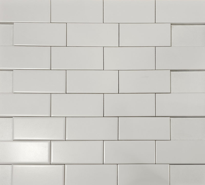 Matte White Subway Tile [SL17] – 3"x6" Ceramic Wall Tile for Kitchen & Bathroom Backsplash