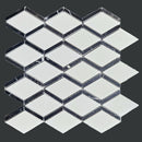 Pure White & Nero Polished Diamond Marble Mosaic | LFSM-1002 | $6.99 per sq.ft.