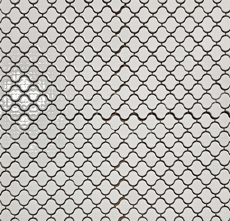 White 2" Arabesque Mosaic Tile – VN10 | 10 sq ft (10 Sheets)
