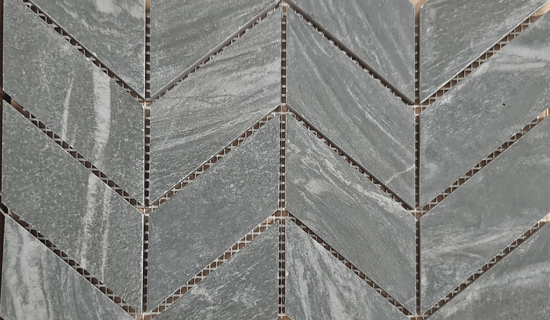 Bravura Chevron Mosaic Tile – VR12 | 12" x 12" | 7.70 sq ft (10 Sheets) | Porcelain Wall Tile | $7.99 sq ft