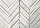 Polished Marble Mosaic Wall Tile – Carrara Chevron Pattern – $11.99/sq ft