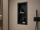 Pure Black Pre-Formed Shower Niche – Waterproof Recessed Storage Shelf