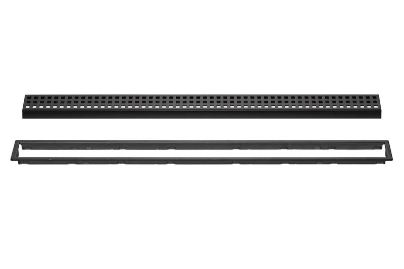 Schluter® KERDI-LINE 35-7/16" SQUARE Grate 3/4" Frame – Matte Black | Code: KL1B19MGS90