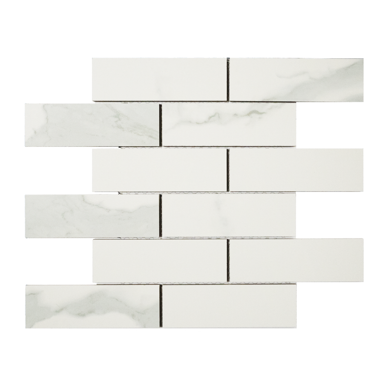 MILANO 2-inch x 4-inch brick POLISHED/MATTE Porcelain Mosaic