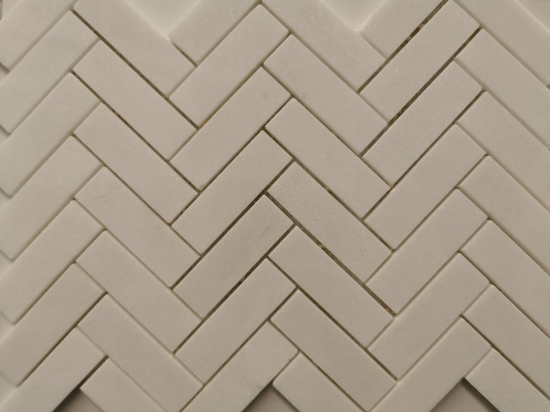 MD BIANCO CARRARA HERRINGBONE 1X3 INCH