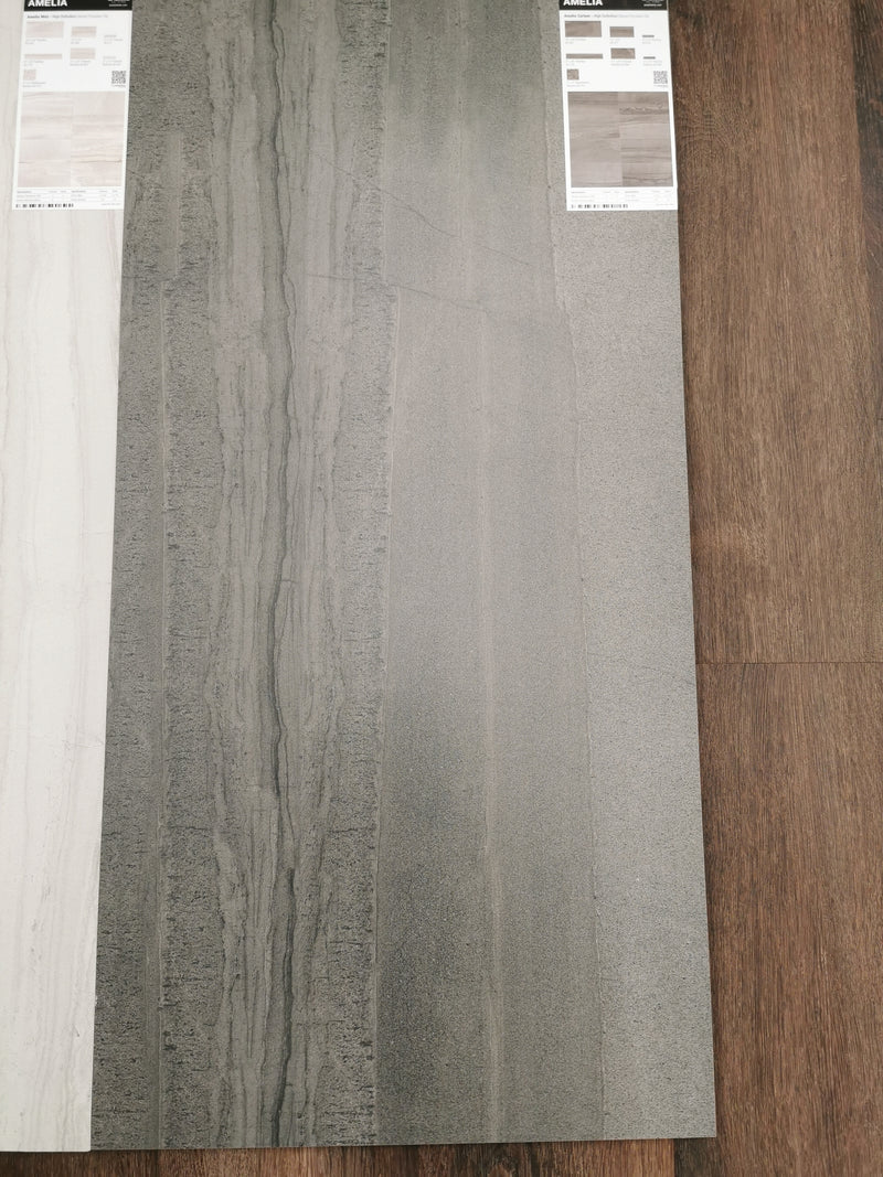 18 X 36 MIST/SMOKE/CHARCOAL MATTE porcelain tile