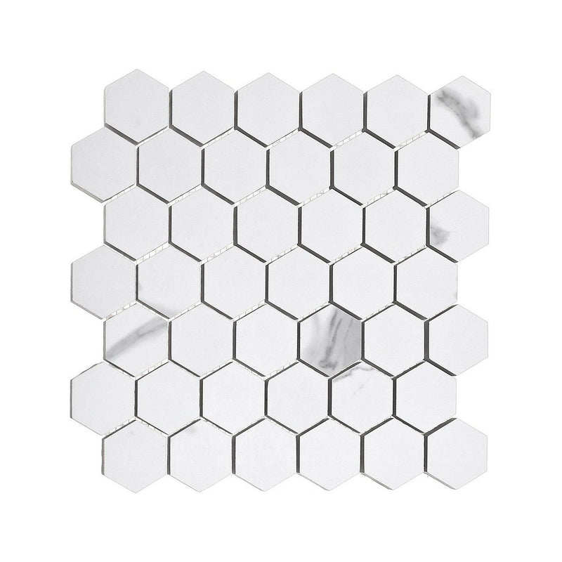MILANO 2-inch x 2-inch hexagon POLISHED/MATTE Porcelain MOSAIC